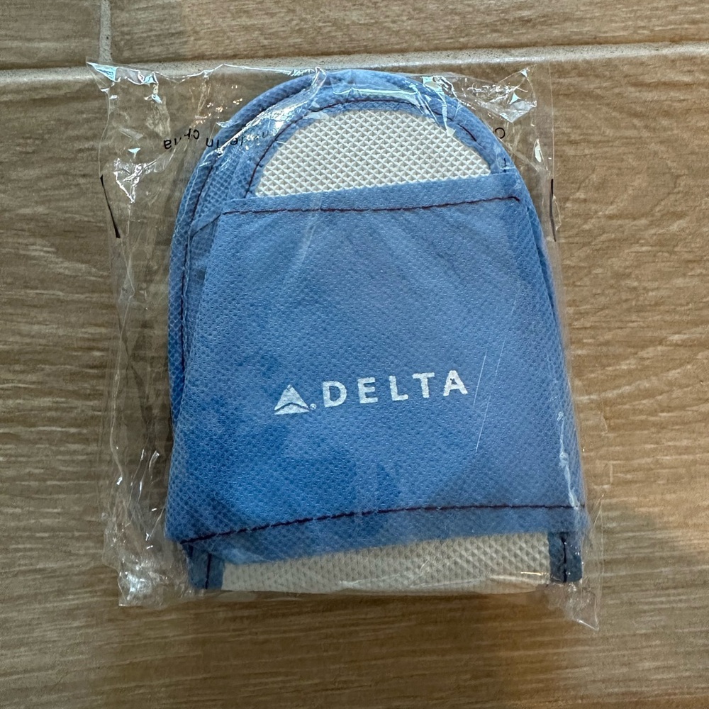 Reusable delta airlines slippers, house shoes, blue